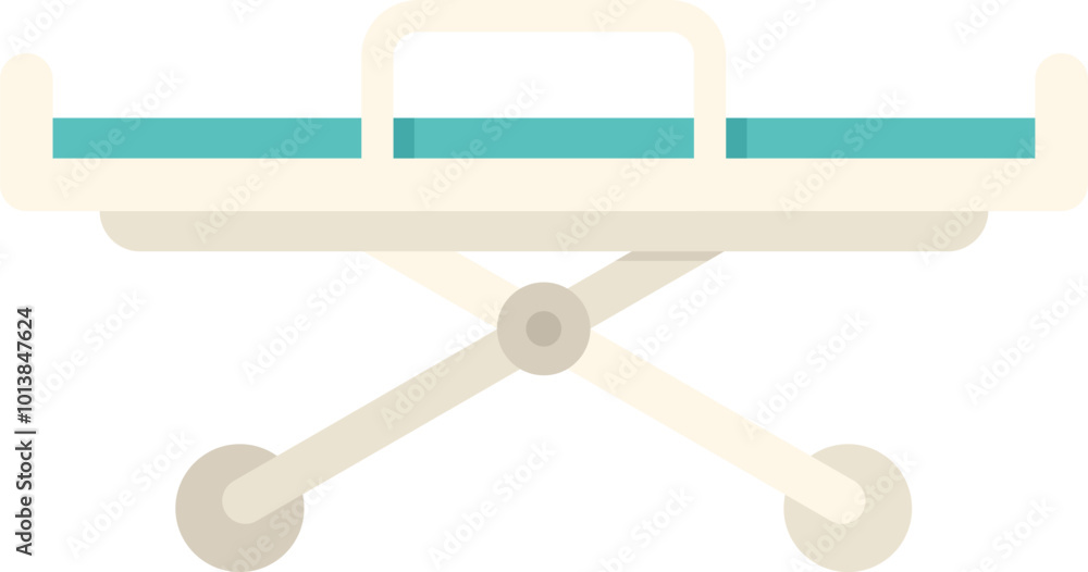 Medical stretcher standing still, waiting for a patient in need of urgent medical care in a hospital Medical stretcher standing still, waiting for a patient in need of urgent medical care in a hospital