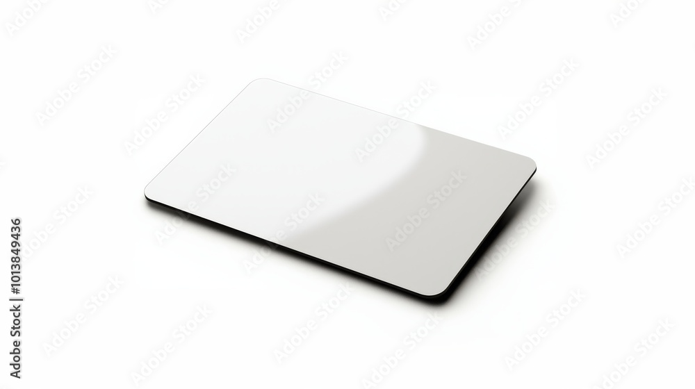 Blank credit card in sleek metal, shown on a pure white background. A clean, smooth metal credit card with no text or design against a white backdrop. Blank credit card in sleek metal, shown on a pure white background. A clean, smooth metal credit card with no text or design against a white backdrop.