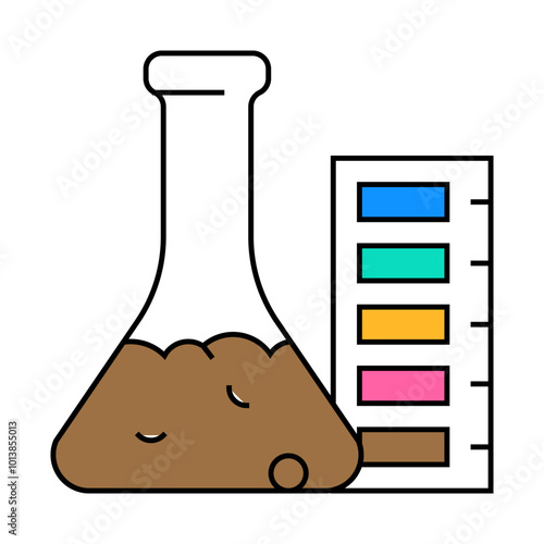 acidity of peat line icon vector. acidity of peat sign. isolated symbol illustration