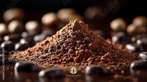 A close-up shot of vibrant red clay powder showcasing its fine texture and rich color, perfect for highlighting the natural and organic qualities of this material. The detailed image emphasizes the ea