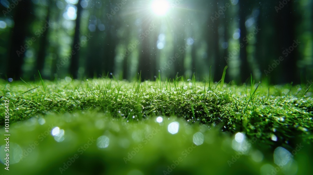 A close-up shot of vibrant green moss illuminated by sunlight in a woodland setting, capturing intricate details and the serenity of natural growth. A close-up shot of vibrant green moss illuminated by sunlight in a woodland setting, capturing intricate details and the serenity of natural growth.