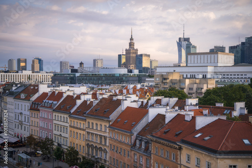 Scenic View of Warsaw's Urban Landscape, Poland