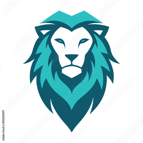 lion head mascot logo icon vector illustration photo