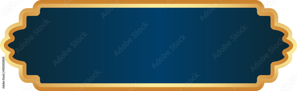 Islamic Ramadan golden frame. Arabic design with Turkish ornament and blue background. Arabesque ribbon sticker for tag banner and sale flyer. Islamic Ramadan golden frame. Arabic design with Turkish ornament and blue background. Arabesque ribbon sticker for tag banner and sale flyer.