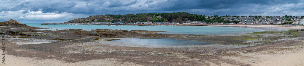 Low Tide at the Plage de Centre in Erquy in Brittany, France Low Tide at the Plage de Centre in Erquy in Brittany, France