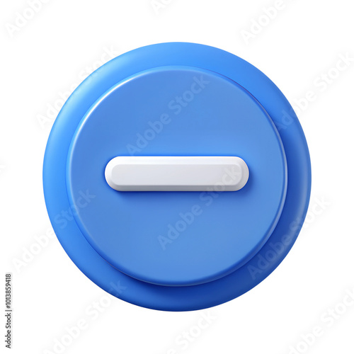 Minus 3d icon button in a round circle Math symbol Clipping Path Cut Out Transparent Png