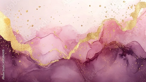 Mauve and Gold Marble Texture for Design Projects