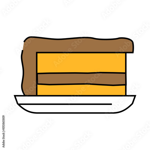 cake dish canteen line icon vector. cake dish canteen sign. isolated symbol illustration