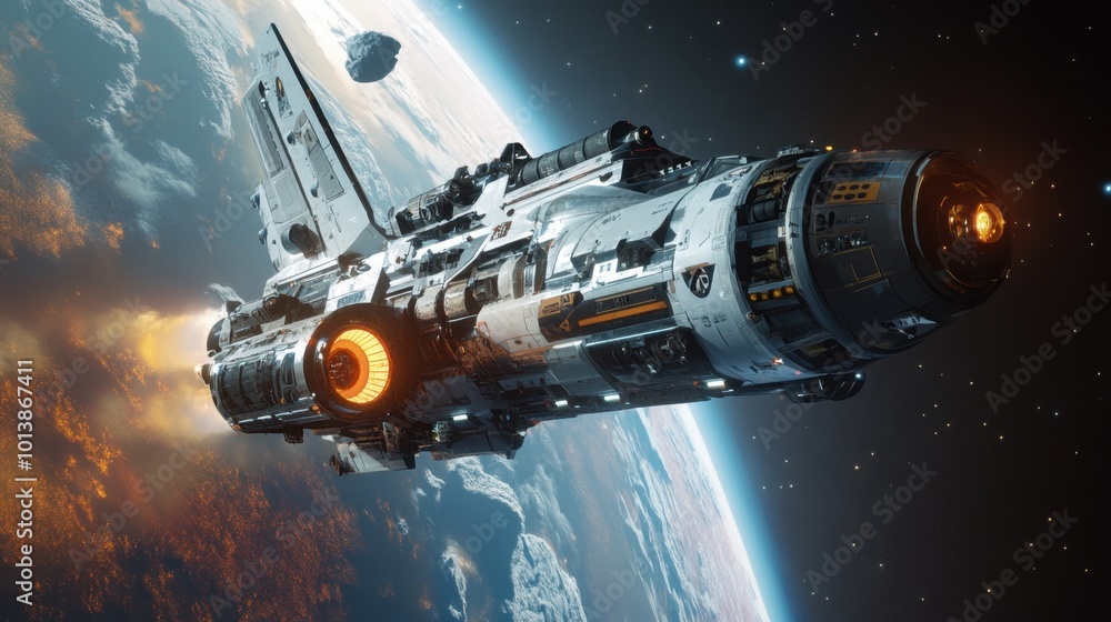 Spaceship entering earth atmosphere after interstellar travel Spaceship entering earth atmosphere after interstellar travel