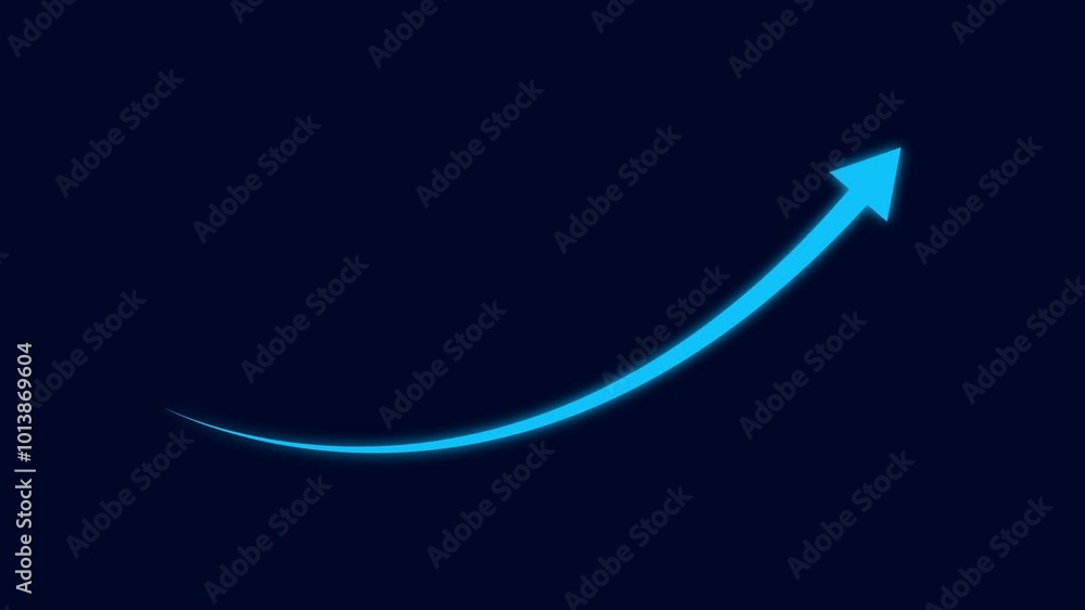Abstract arrow business graph icon animation background Abstract arrow business graph icon animation background