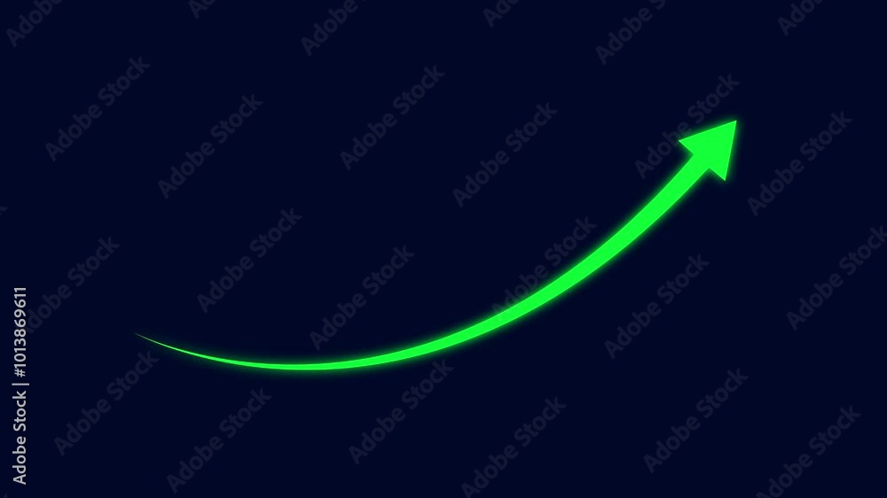 Abstract arrow business graph icon animation background Abstract arrow business graph icon animation background