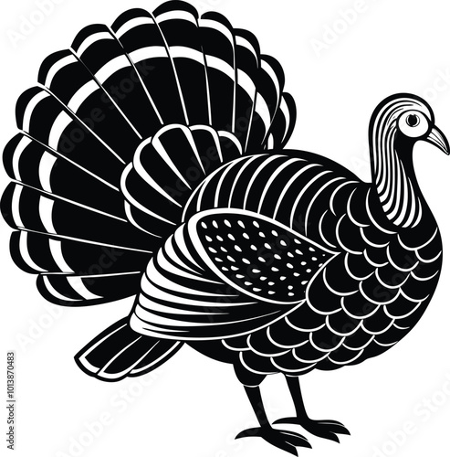 Turkey  silhouette vector  art illustration photo