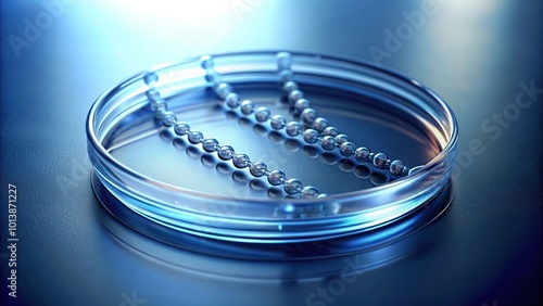 Biotechnology concept of merging plasmid and gene to yield gene containing plasmid photo