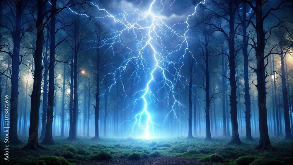 bird eye view of forest illuminated by lightning abstract background bird eye view of forest illuminated by lightning abstract background