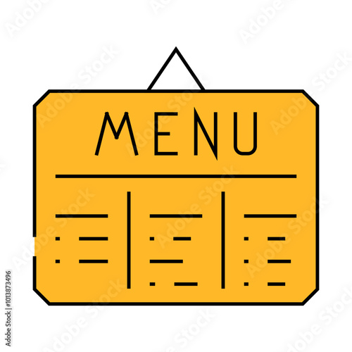 menu canteen line icon vector. menu canteen sign. isolated symbol illustration