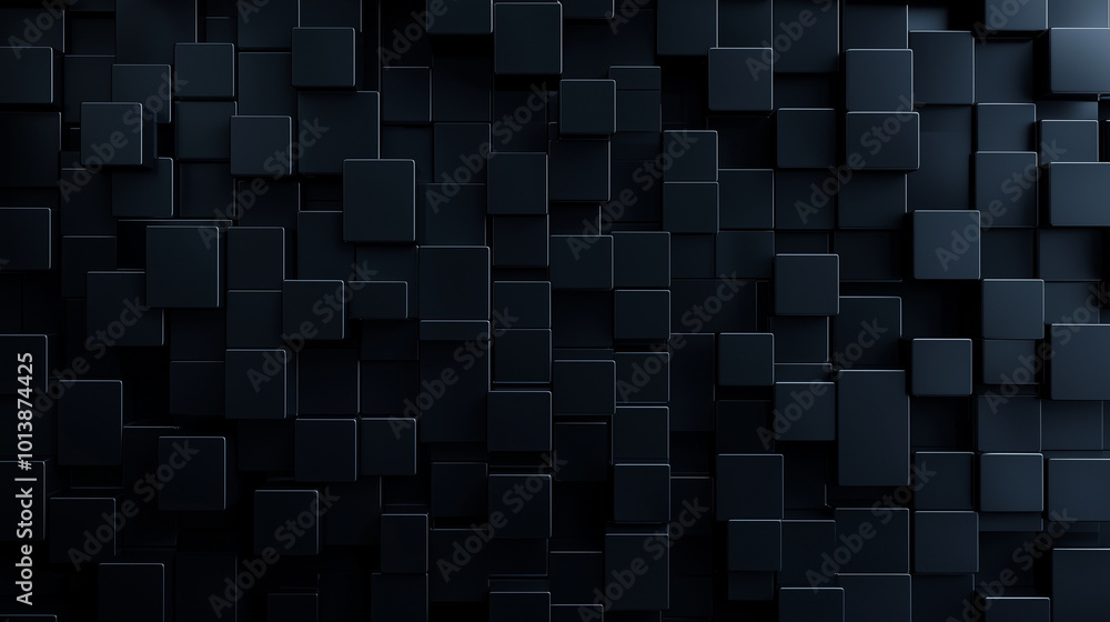 Abstract Black Square Pattern Background - Geometric Design Abstract Black Square Pattern Background - Geometric Design