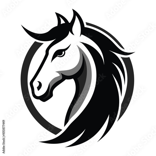 horse head vector photo