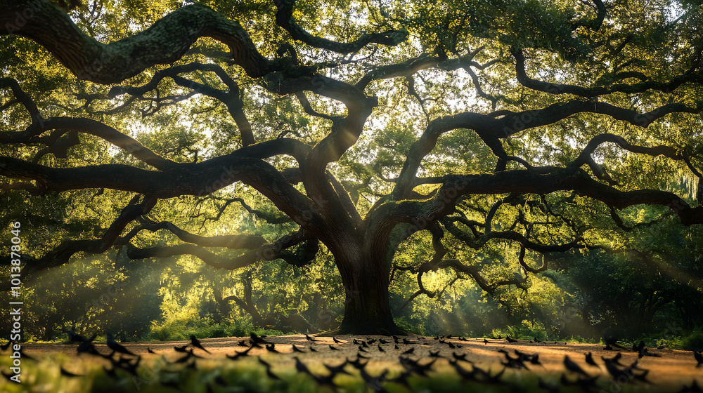 birds angel oak tree birds angel oak tree
