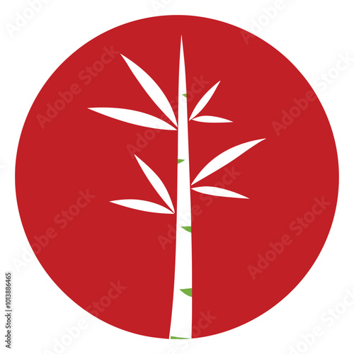 illustration of bamboo logo icon