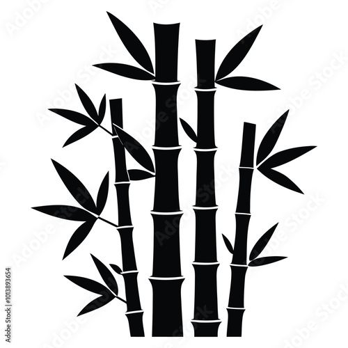 bamboo silhouette illustration