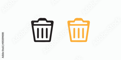 trash bin design icon