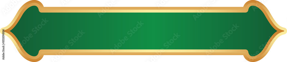 Ramadan Islamic frame with golden border. Indian ribbon shape for oriental sale banner. Tag element with traditional Muslim ornament for vintage headline and text box Ramadan Islamic frame with golden border. Indian ribbon shape for oriental sale banner. Tag element with traditional Muslim ornament for vintage headline and text box