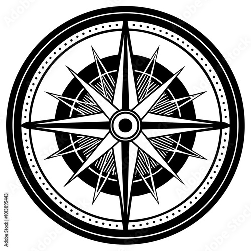 Technical Compass Icon Perfect for Representing Engineering, Architecture, and STEM Education
