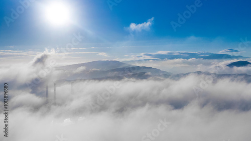 clouds over the mountains