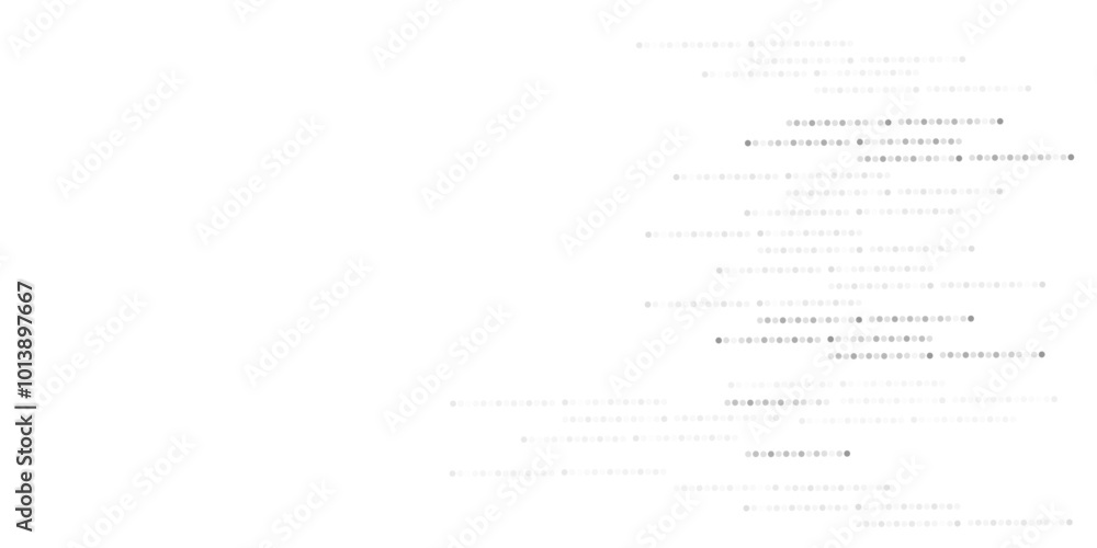 Vector digital data dots gray pattern pixel background.