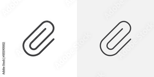 Attach icon flat and simple set design