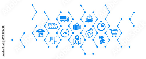 supply chain management concept vector illustration