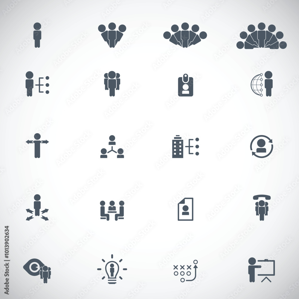 Universal business management and human resources icon set. Universal icons for web and mobile. Vector. Universal business management and human resources icon set. Universal icons for web and mobile. Vector.
