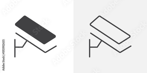 Cctv icon flat and simple set design