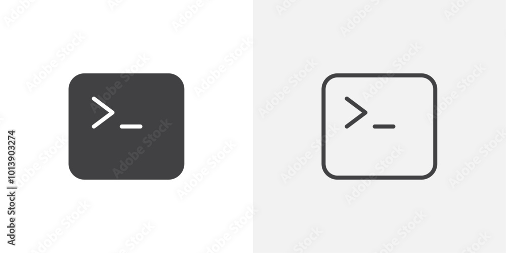Command icon flat and simple set design Command icon flat and simple set design
