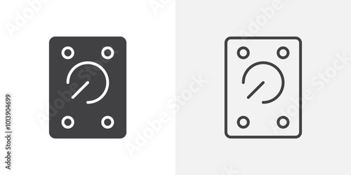 HDD icon flat and simple set design