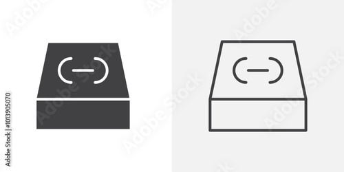 Hunting gear icon flat and simple set design