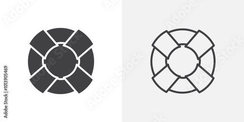 Life jacket icon flat and simple set design