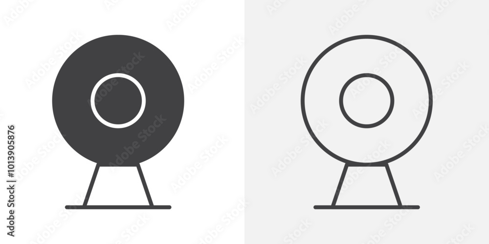Monitor camera icon flat and simple set design Monitor camera icon flat and simple set design