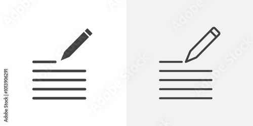Paragraph icon flat and simple set design