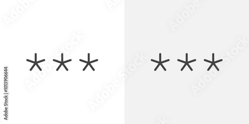 Pin code icon flat and simple set design