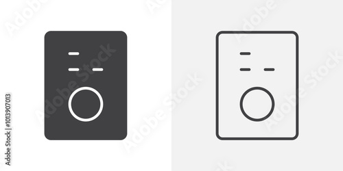 Remote control icon flat and simple set design
