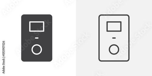 Remote control icon flat and simple set design