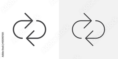 Replay icon flat and simple set design