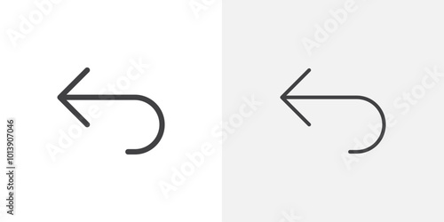 Return icon flat and simple set design
