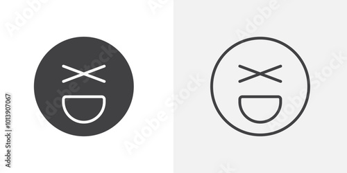 Rofl icon flat and simple set design