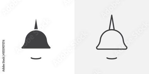 Roof lamp icon flat and simple set design