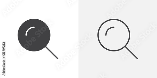 Search icon flat and simple set design