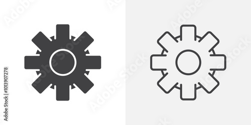 Settings icon flat and simple set design