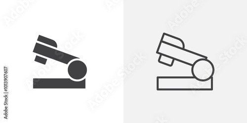 Stapler icon flat and simple set design