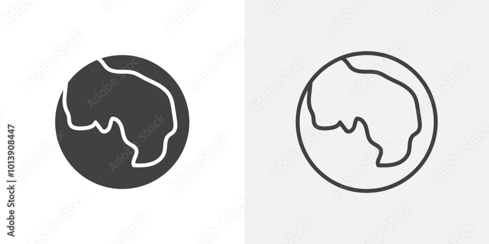 World icon flat and simple set design World icon flat and simple set design